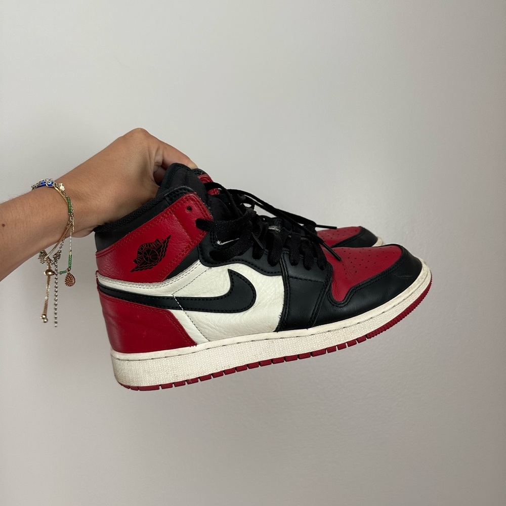 Nike Air Jordan 1 High in Red, Black, and White